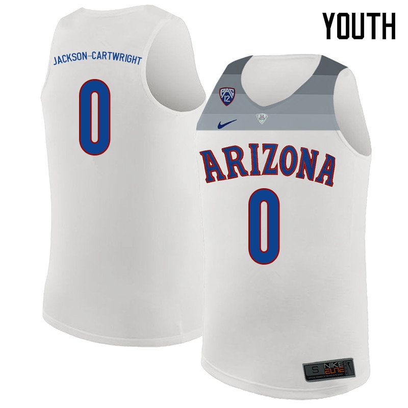 2018 Youth #0 Parker Jackson-Cartwright Arizona Wildcats College Basketball Jerseys Sale-White